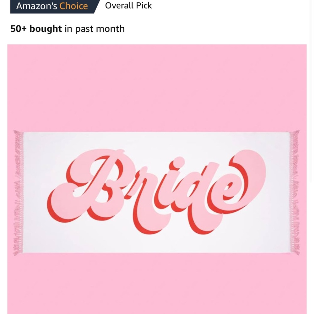 Bachelorette Bride Beach Towel Fetti